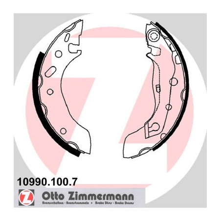 ZIMMERMANN 10990.100.7 Sada brzdových čeľustí pre