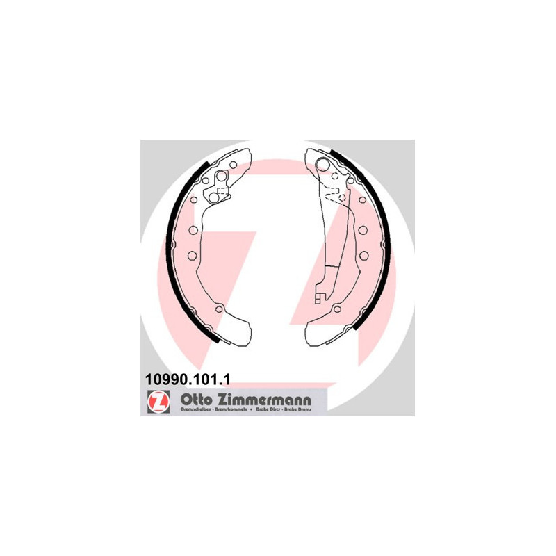 ZIMMERMANN 10990.101.1 Bremsbackensatz für