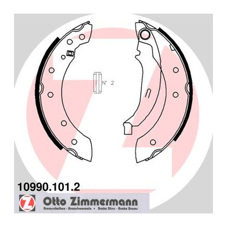ZIMMERMANN 10990.101.2 Sada brzdových čeľustí pre