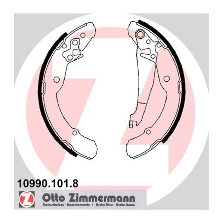 ZIMMERMANN 10990.101.8 Sada brzdových čeľustí pre