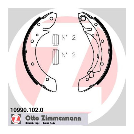 ZIMMERMANN 10990.102.0 Kit ganasce freno per