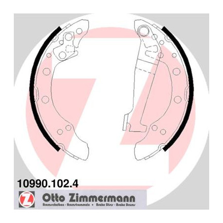 ZIMMERMANN 10990.102.4 Sada brzdových čeľustí pre