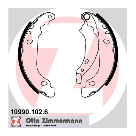 ZIMMERMANN 10990.102.6 Zestaw szczęk hamulcowych dla