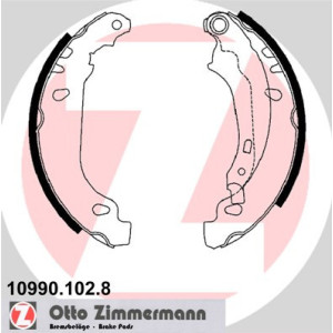 ZIMMERMANN 10990.102.8 Bremsbackensatz für