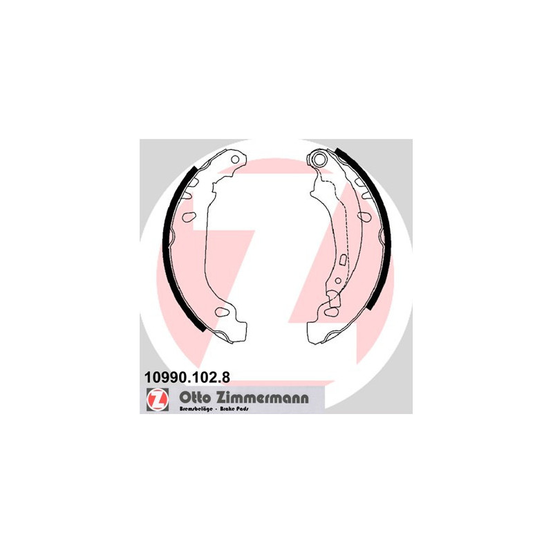 ZIMMERMANN 10990.102.8 Bremsbackensatz für