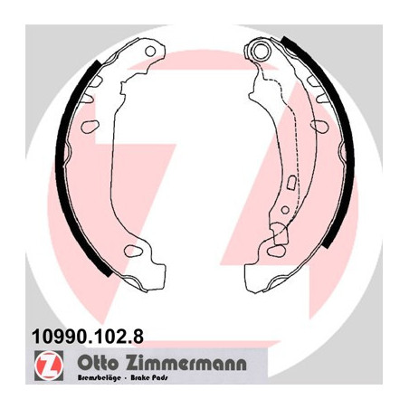 ZIMMERMANN 10990.102.8 Sada brzdových čelistí pro