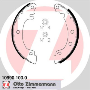 ZIMMERMANN 10990.103.0 Brake Shoe Set Rear for