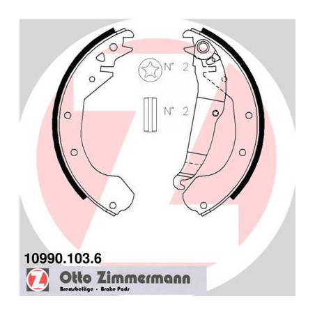 ZIMMERMANN 10990.103.6 Sada brzdových čelistí pro