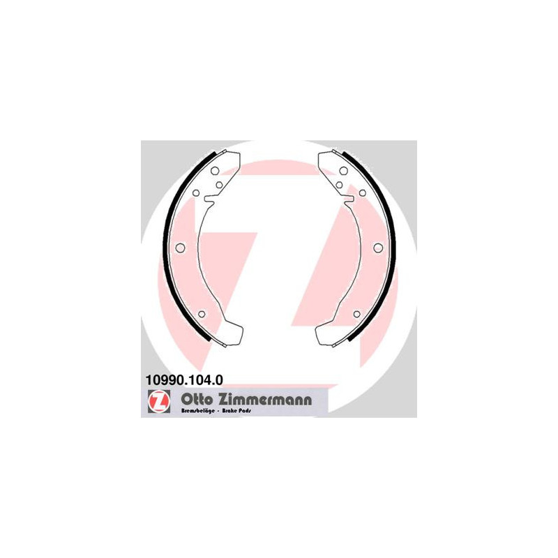 ZIMMERMANN 10990.104.0 Sada brzdových čelistí pro