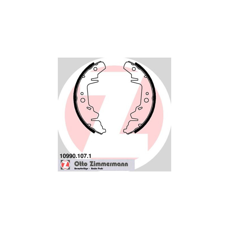 ZIMMERMANN 10990.107.1 Brake Shoe Set Rear for