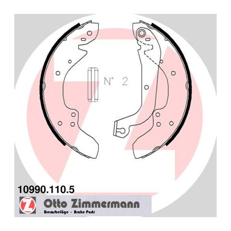 ZIMMERMANN 10990.110.5 Jeu de mâchoires de frein pour