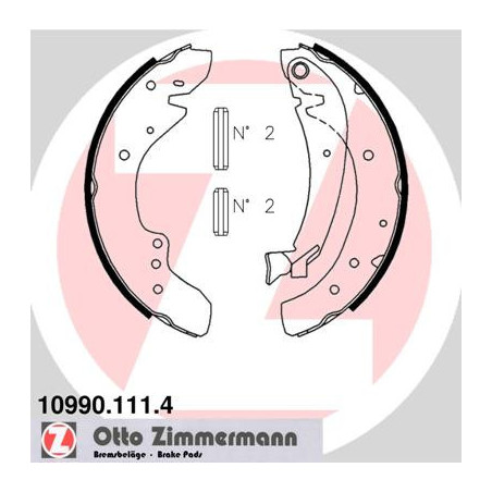 ZIMMERMANN 10990.111.4 Sada brzdových čelistí pro