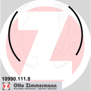 ZIMMERMANN 10990.111.8 Zestaw szczęk hamulcowych dla