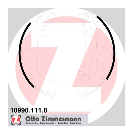 ZIMMERMANN 10990.111.8 Sada brzdových čeľustí pre