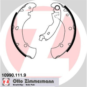 ZIMMERMANN 10990.111.9 Zestaw szczęk hamulcowych dla