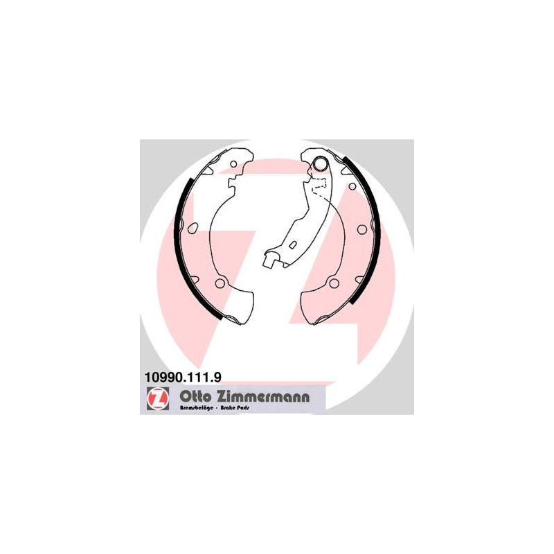 ZIMMERMANN 10990.111.9 Brake Shoe Set for