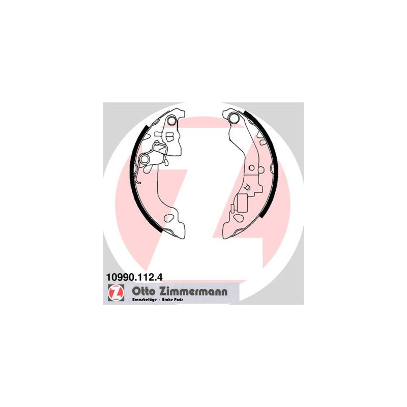 ZIMMERMANN 10990.112.4 Sada brzdových čelistí pro