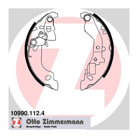 ZIMMERMANN 10990.112.4 Zestaw szczęk hamulcowych dla