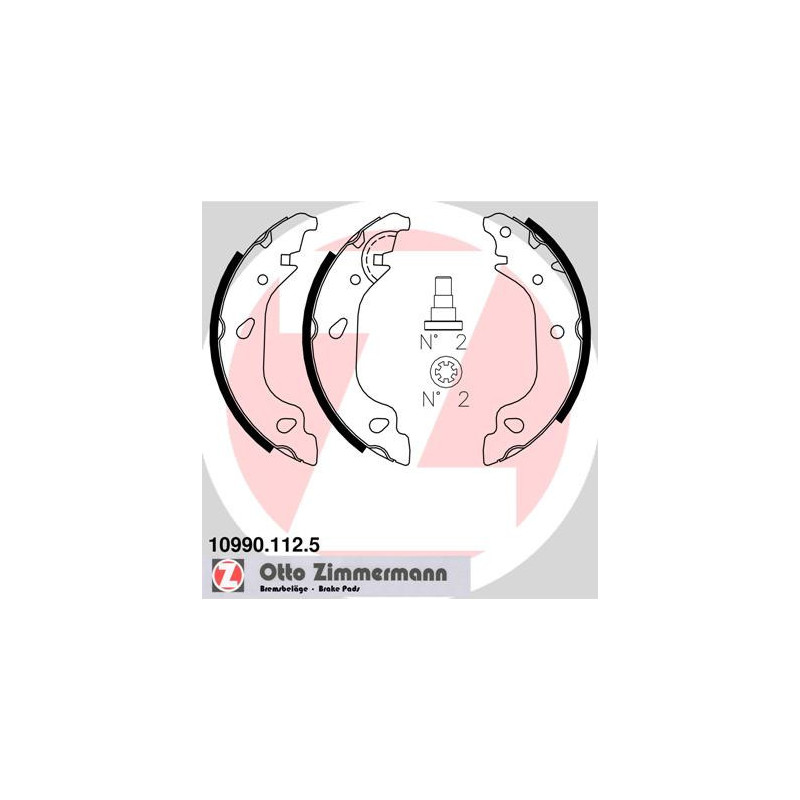 ZIMMERMANN 10990.112.5 Sada brzdových čeľustí pre