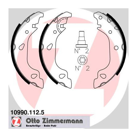 ZIMMERMANN 10990.112.5 Juego de zapatas de frenos para