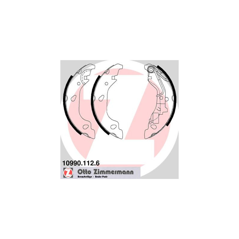 ZIMMERMANN 10990.112.6 Sada brzdových čelistí pro