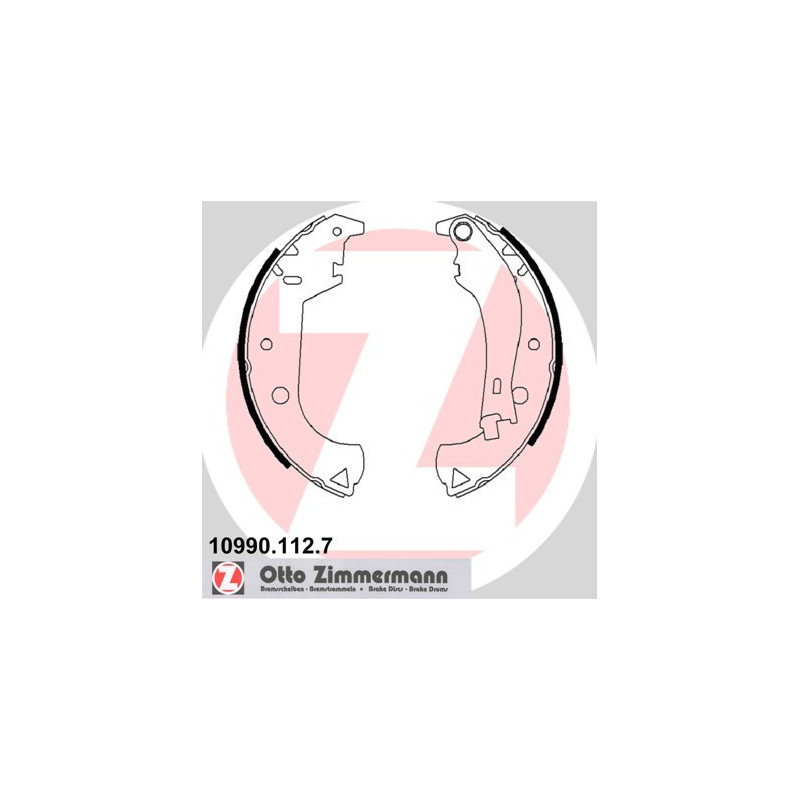 ZIMMERMANN 10990.112.7 Kit ganasce freno per