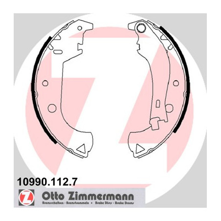 ZIMMERMANN 10990.112.7 Zestaw szczęk hamulcowych dla