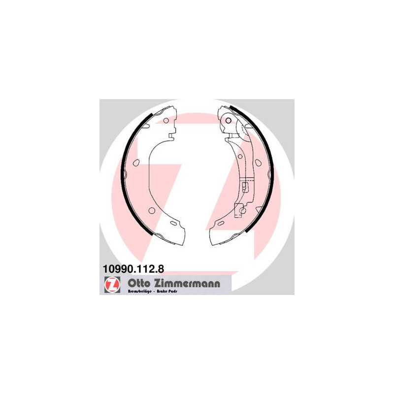 ZIMMERMANN 10990.112.8 Bremsbackensatz für