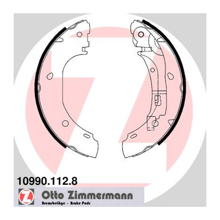 ZIMMERMANN 10990.112.8 Sada brzdových čelistí pro