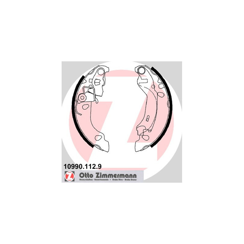 ZIMMERMANN 10990.112.9 Brake Shoe Set Rear for