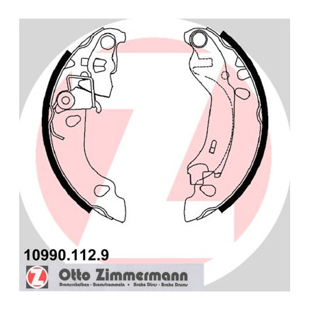 ZIMMERMANN 10990.112.9 Kit ganasce freno per