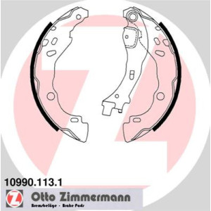 ZIMMERMANN 10990.113.1 Kit ganasce freno per