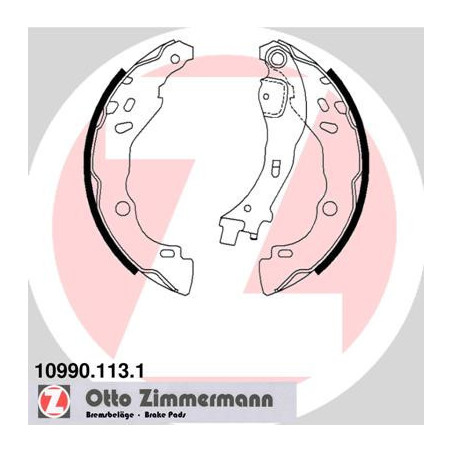 ZIMMERMANN 10990.113.1 Zestaw szczęk hamulcowych dla