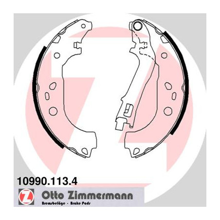 ZIMMERMANN 10990.113.4 Sada brzdových čelistí pro