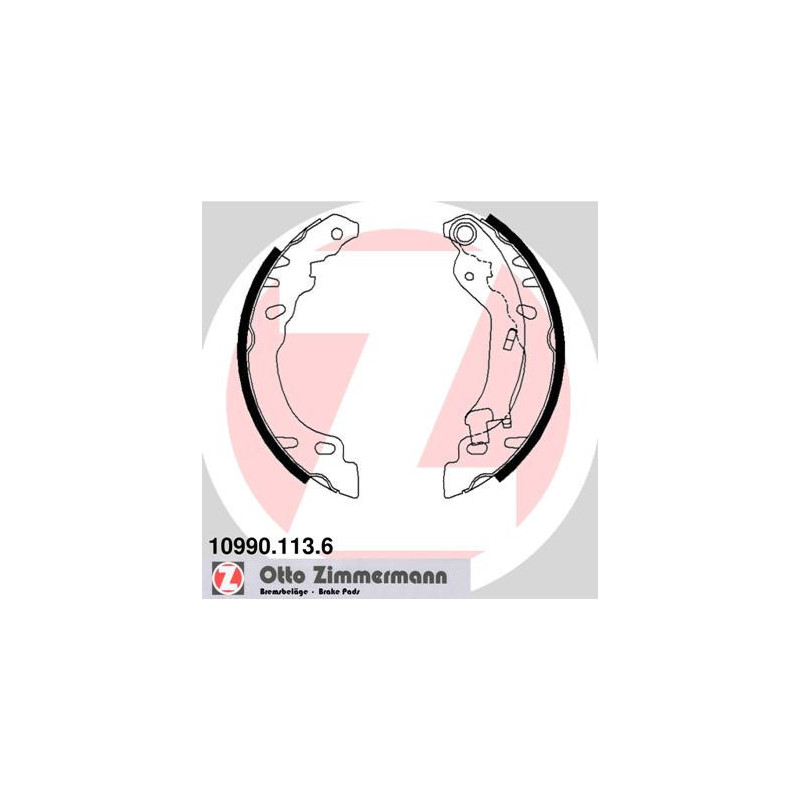 ZIMMERMANN 10990.113.6 Bremsbackensatz für