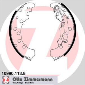 ZIMMERMANN 10990.113.8 Zestaw szczęk hamulcowych dla