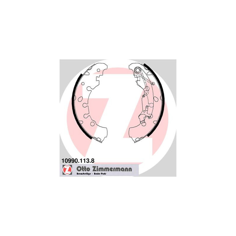ZIMMERMANN 10990.113.8 Bremsbackensatz für