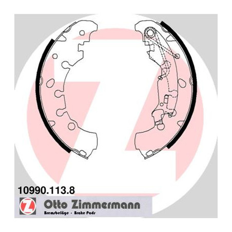 ZIMMERMANN 10990.113.8 Brake Shoe Set Rear for