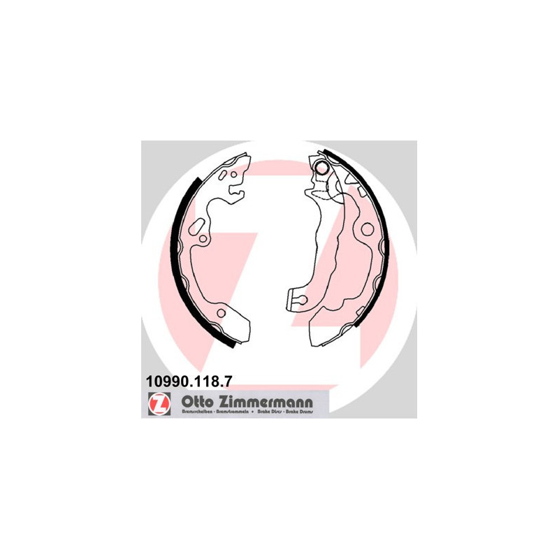 ZIMMERMANN 10990.118.7 Brake Shoe Set for