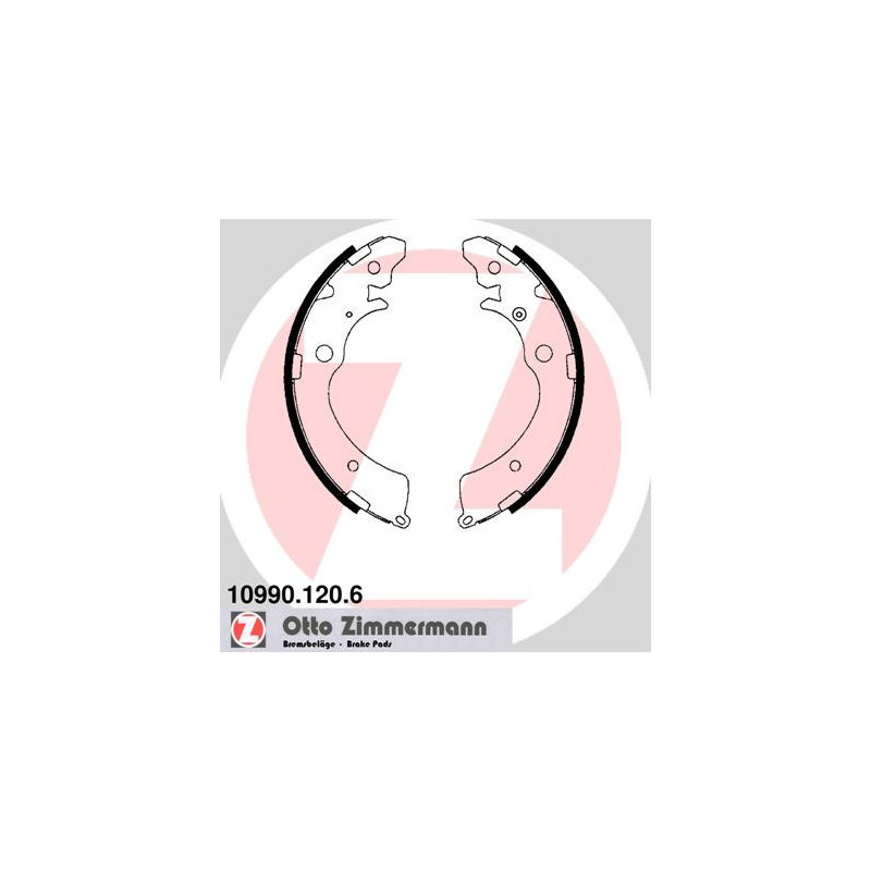 ZIMMERMANN 10990.120.6 Brake Shoe Set Rear for
