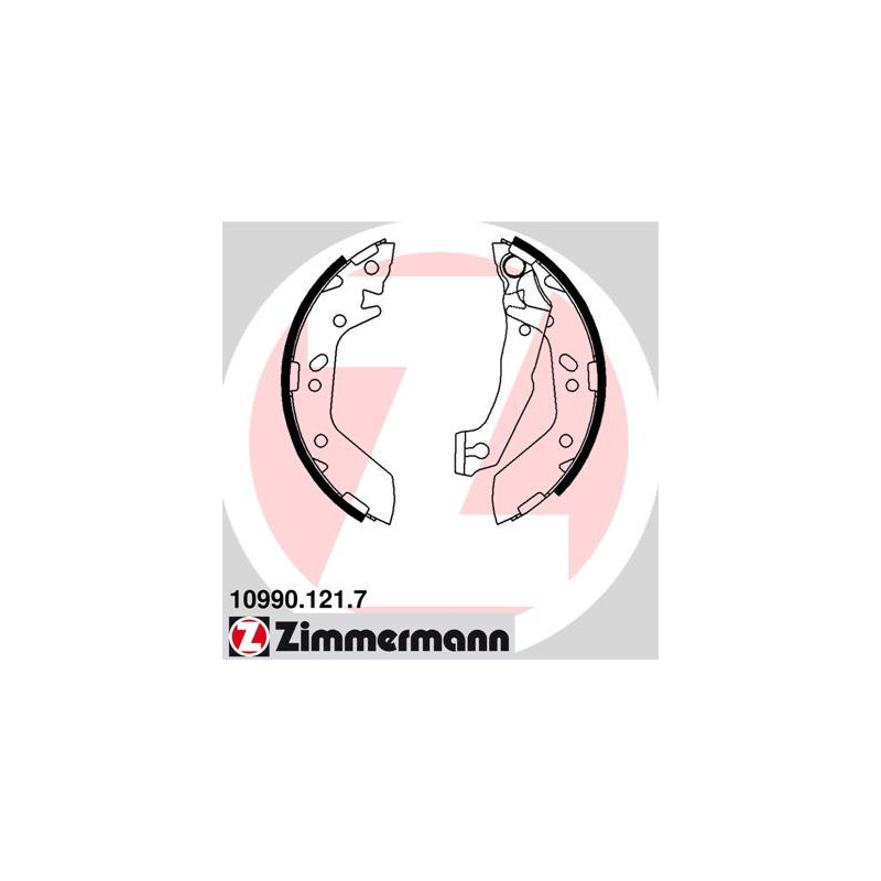 ZIMMERMANN 10990.121.7 Bremsbackensatz für
