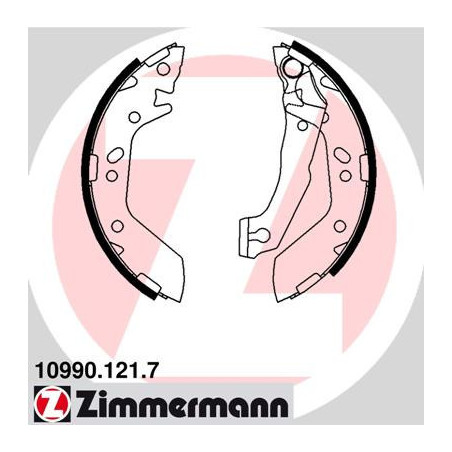 ZIMMERMANN 10990.121.7 Sada brzdových čeľustí pre