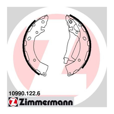 ZIMMERMANN 10990.122.6 Juego de zapatas de frenos para