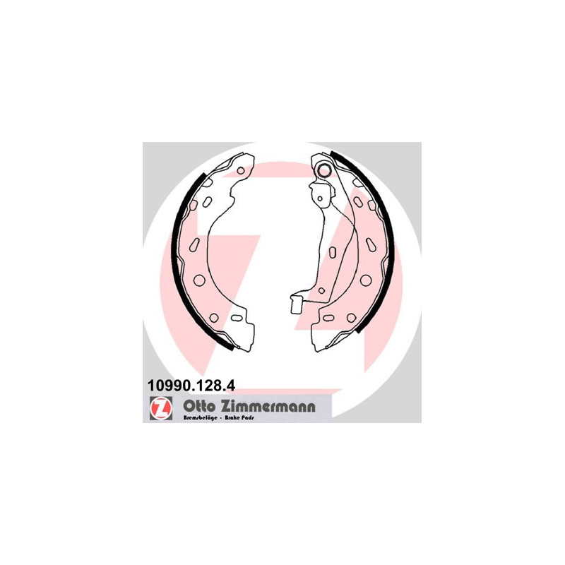 ZIMMERMANN 10990.128.4 Jeu de mâchoires de frein pour