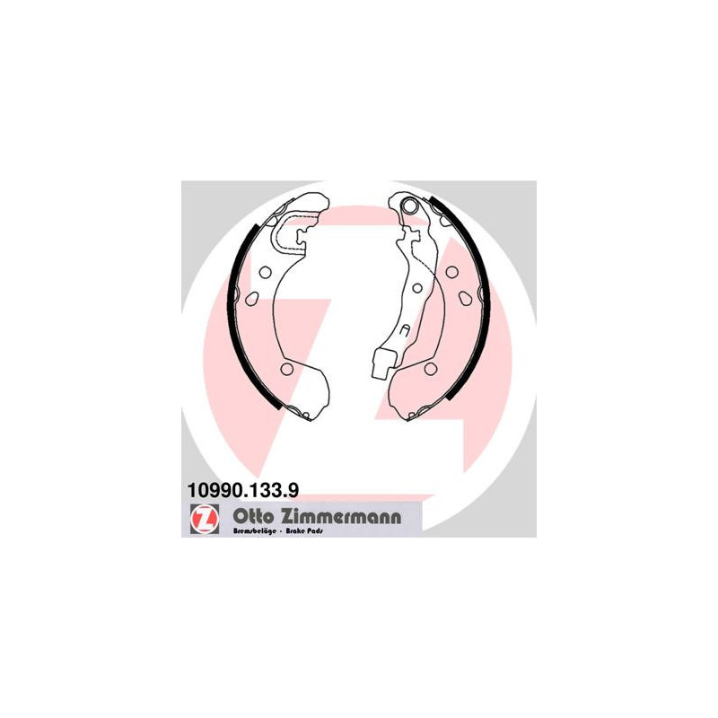 ZIMMERMANN 10990.133.9 Bremsbackensatz für