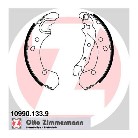 ZIMMERMANN 10990.133.9 Bremsbackensatz für
