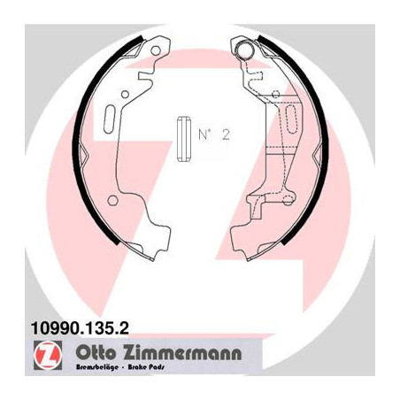 ZIMMERMANN 10990.135.2 Sada brzdových čelistí pro