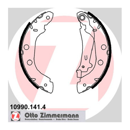 ZIMMERMANN 10990.141.4 Zestaw szczęk hamulcowych dla