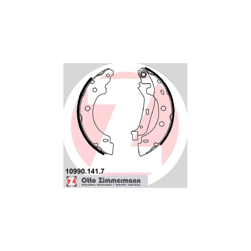 ZIMMERMANN 10990.141.7 Sada brzdových čelistí pro