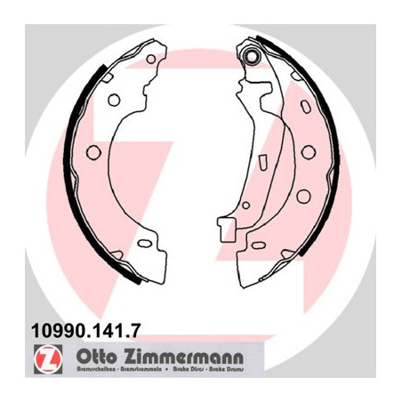 ZIMMERMANN 10990.141.7 Jeu de mâchoires de frein pour